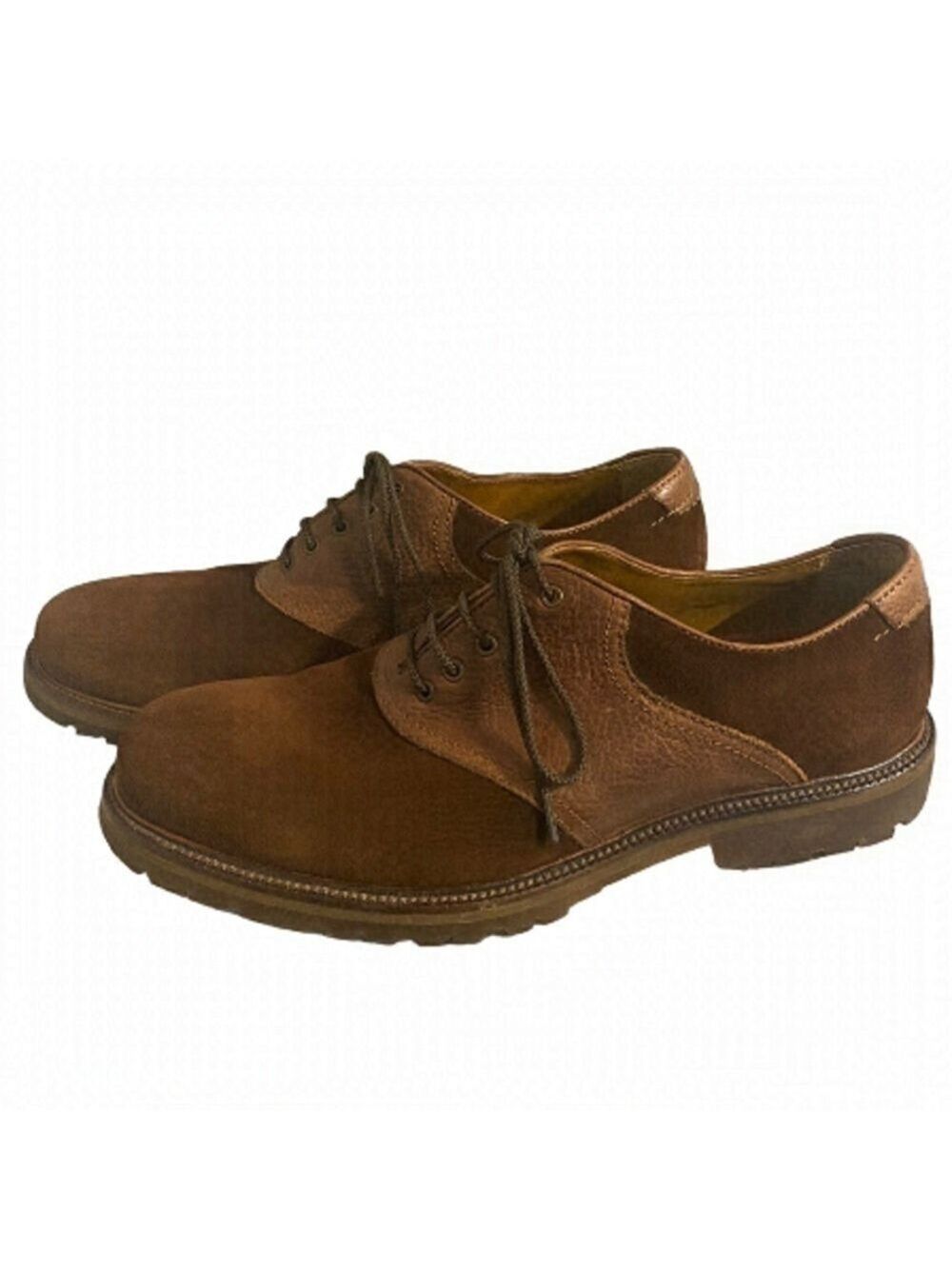 𝅺trask Derby suede and leather shoes